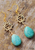 Boho Earrings, Dangle Earrings, Blue Amazonite, Illuminati